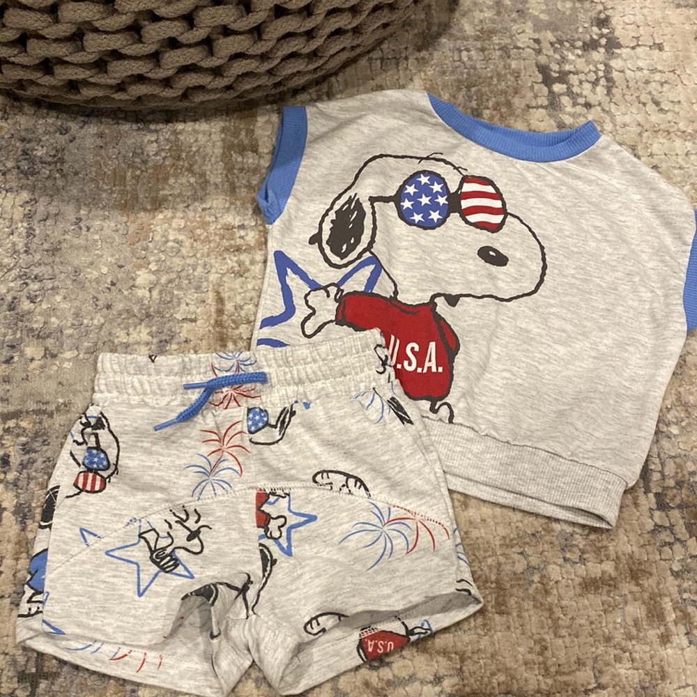 Peanut’s baby boy fourth of July set